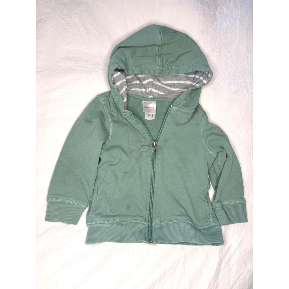 Hanna Andersson Zip Hoodie Cotton Minimal Everyday Play Cozy‎ Size 18-24M